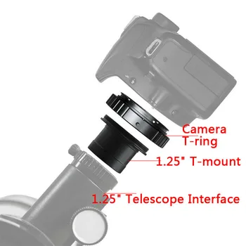 1,25 Cm Teleskop Metalni Adapter T Figurativni Prsten Nosač Kit DSLR Fotoaparat Dodatak Za Canon EOS Nikon, Sony, Pentax, Olympus Minolta