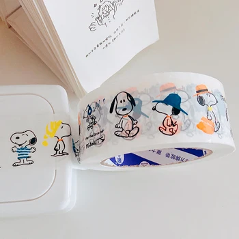 1 M Slatka Snoopy Boje i Veliki Traka PVC Brtvena Traka Express Pakiranje Pakiranje Traka 4,5 Cm Kawaii Anime Igračka za Djevojčice Poklon