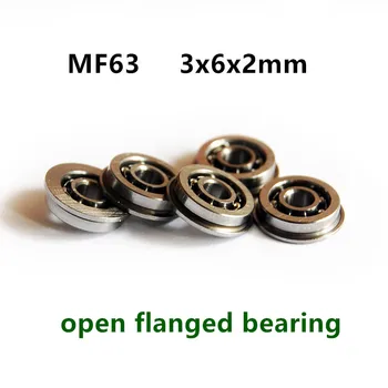 100pc MF63 otvorenog tipa prirubnice ležaj LF-630 3*6*2 mm Minijaturne prirubnicom kugličnih ležajeva ABEC-5 3x6x2 mm