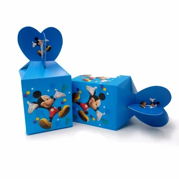 12 kom./lot, Tema je kutija slatkiša s po cijeloj površini Mickey Mouse, večernje pribor, Poklon torba za rudarstvo, Proizvodnja kutija, Dan Rođenja 10*8,5*18 cm