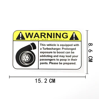 15,2*8,6 cm, 1 kom., Auto oznaka, smiješno znak upozorenja, Etikete, Turbo, PVC za Alfa Romeo, Naljepnica i naljepnica