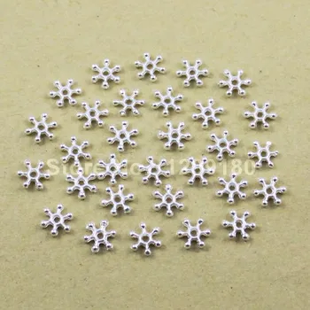 200 kom./lot, Modni metalne perle-pregrade u obliku pahulja za narukvicu, uradi sam, pribor, rupa 6,5 mm: cca 2,5 mm K00922