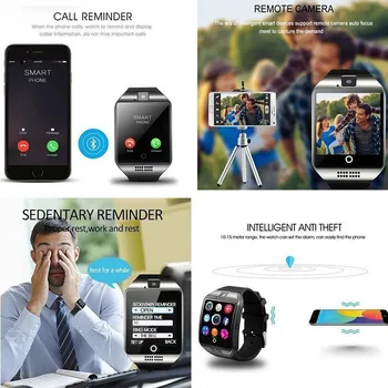 2022 Novi Digitalni osjetljiv na Dodir Pametni Sat P18 SmartWatch Podrška Sim Kartice TF Telefonski Poziv Push-Poruku Skladište Za Android Telefon IOS