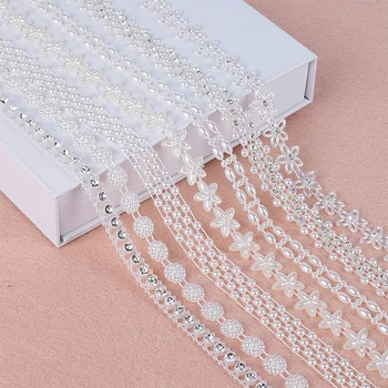 22 Stil Riblja Linija Imitacija Bisernih Perli Lanac Гирлянда Cvijeće Plastične Perle za Vjenčanje Ukras DIY Nakit Pribor