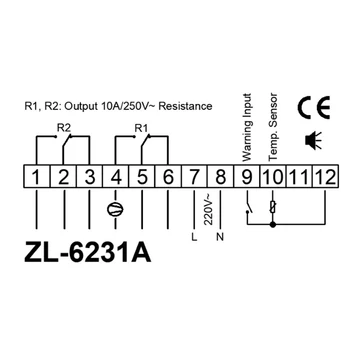 2X LILYTECH ZL-6231A, kontroler inkubatora, termostat s multi-timera, jednak STC-1000, ili W1209 + TM618N