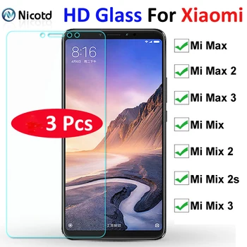 3 kom. Zaštitni sloj od kaljenog stakla za Xiaomi Mi Max3 max 2 1 3 9H HD Teška Zaštitno Staklo Za Xiaomi Mi Mix Mix2 3 1 2s film