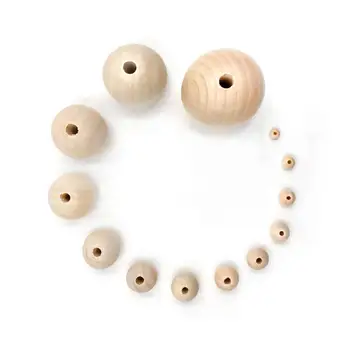 4-30 mm Perle Od Prirodnog Drveta Nezavršene Okrugle Drvene Slobodan Drvene Perle, Razuporne Perle Za Izradu Nakita Ručno DIY Obrtni