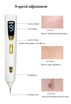 9-Tier LCD-Laserska Plazma Ručka Madeža, Tetovaža Pjege na Stopalu Tag Olovka Za Uklanjanje Tamnih Mrlja Lica Alat Za Njegu Kože Stroj Za Ljepotu