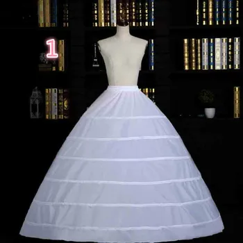 Bijeli 6 Obruča Donje Suknje za vjenčanicom Donja Suknja s Кринолином Jeftina Cijena Vjenčanje Pribor Za Magnitude Haljine Brial