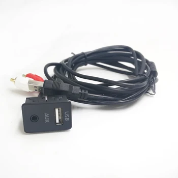 Biurlink 100 cm Univerzalni Auto-AUX USB/2RCA USB Ploča Priključak ac Adapter za Punjenje za Toyota Collora Camry za Mitsubishi