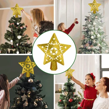 Božićno Drvce Topper Zvijezda Led Svjetiljka Sjajna Zvijezda Drvce Topper Podesivi Rotirajući Čarobni Projektor Božićne Dekoracije za Dom
