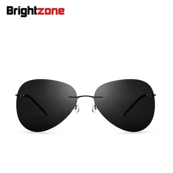Brightzone Vrhunsku Kvalitetu, Gospodo Ultra Ženske Marke Dizajnerske Sunčane Naočale Rimless, polarizovana Titan Sunčane Naočale Za Vožnju, oculos
