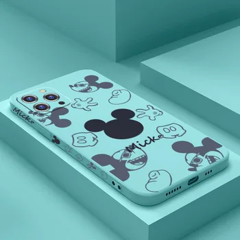 Crtani Disney Mickey Minnie silica gel Navlake Za slušalice Za iPhone 13 12 11 Pro Max Mini XS XR MAX 8x7 Par Anti-kap Mekana Torbica