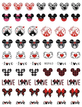 Disney animirani film Mickey Mouse Bod 3D Naljepnica Naljepnica Za Dizajn Noktiju Ukras Valentinovo Anime Naljepnica Za Dizajn Noktiju Pribor Za Dizajn Noktiju
