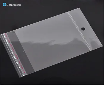 Doreen Box hot - 200 kom. Prozirne samoljepljive plastične vrećice s brtvom 13,5x8 cm (B05761)