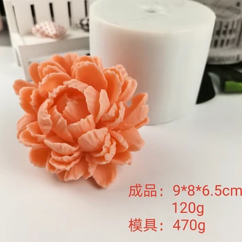 HC0282 3D lijepa silikonska forma s хризантемой lotos se može koristiti za ukrašavanje svadbene torte DIY alata obrazac za sapun