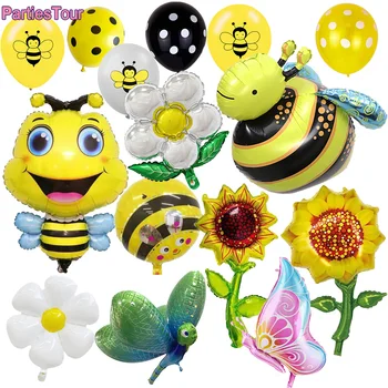 Insekt Bumbar Baloni Skup Žuti Crni Grašak, Baloni Za Pčele Tematski Dekor Za Zurke Dječji Tuširanje Med Rođendan Isporuke