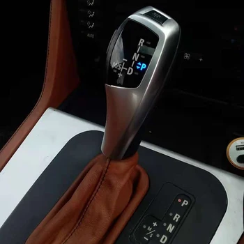 Karbonskih Vlakana Crna, Srebrna Boja LED Ručka Mjenjača Ručicu Mjenjača za BMW X3 prve generacije E83 2003-2010 Pribor