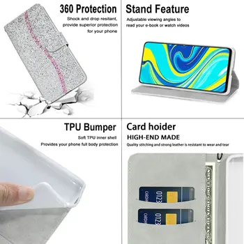 Kožna Torbica sa šljokicama za Samsung A04S A32 A13 4G, flip torbica za Samsung Galaxy M12 M13 A 32 22 13 M 12 A22S A14 5G, torbica-knjižica
