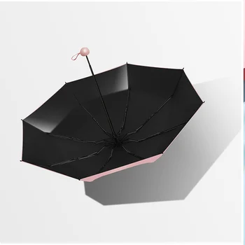 Krema za suncobran s pet nositelja, za zaštitu od UV-sklopivi kišobran ženski kišobran od kiše, kapsula dvostruke namjene, kompaktni prijenosni džep