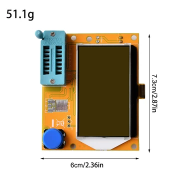 LCR-T4 M328-Baterija LCD Zaslon Digitalni Tranzistor Tester Metar Dioda Триод Kapacitet ESR Metar Za MOSFET/JFET/PNP/NPN L/C/R1 + Torbica