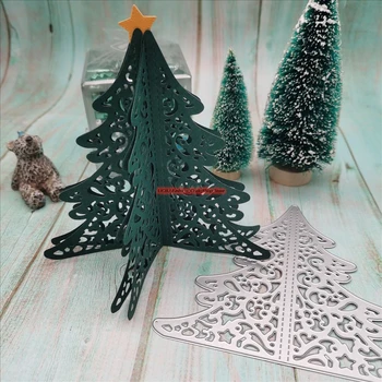 LIOJU 3D Božićno drvce metalnih reznih marke izrezati umrijeti kalup Novi Album za albume papir obrtni nož kalup oštrica udarac matrice matrica