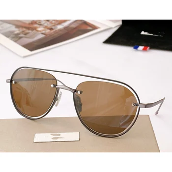 Marke Dizajnerske Ovalni trendy Sunčane naočale sa šupljim leće, muške i ženske Sunčane naočale u Okvirima anti-glare, Gafas sa originalnom kutijom