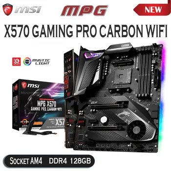 MSI MPG X570 GAMING PRO CARBON WIFI Matična ploča s Utorom AM4 AMD Ryzen X570 Matična ploča DDR4 128 GB SATA III PCI-E 4.0 ATX NOVA AM4