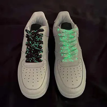 Novi Sjaj vezice za cipele Sjajni Fluorescentna Vezice za Tenisice Stan Vezice Za Cipele gradijent ispunjava Vezice 120/140/160 cm Vezice za Cipele