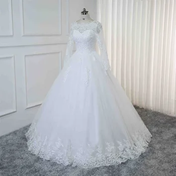 On Zhu Vjenčanje Haljine S Dugim Rukavima 2023 Za Žene Loptu Haljina Bijela Čipkan Romantično Vjenčanje Djeveruša Haljina U Stilu Boho Vestido De Noiva