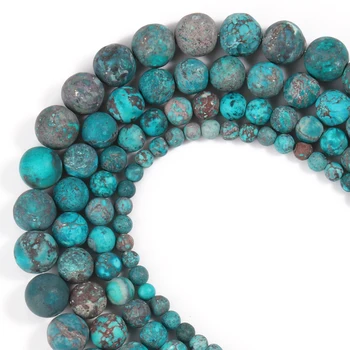 Perle od Prirodnog Kamena Zelena Plava Američka Tirkiz Jaspis Perle za Izradu Nakita DIY Narukvica Ručno izrađene Ogrlice 15