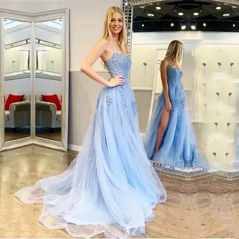 Plus size haljina slavne osobe vestidos de fiesta de noche prom party Evening Dresses robe de soiree vestidos de sky blue