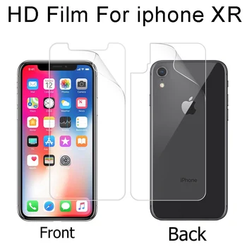 Prednji i Stražnji Sjajni i Mat Zaštitna Folija Za Zaslon Apple Iphone XS max XS XR HD Prozirni Sjajni Film Prednji LCD Folija anti-glare