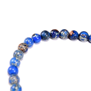 Prirodni Kamen Struk Plava Imperial Jaspis Perle za ručni rad Narukvice Ogrlice Lanci i 4/6/8/10 mm Fit DIY Kralen Za Izradu Nakita