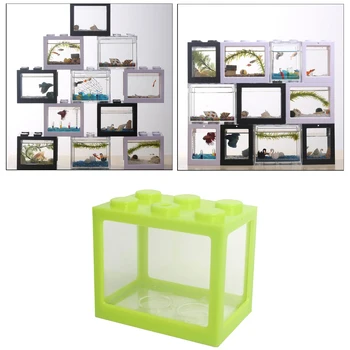 Prozirni Akvarij Za Ribe Betta Mini Stolni Akvariju Kit Gradivni Blokovi Riblji Kutija