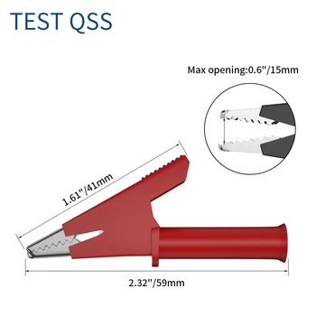 QSS 1 M 5 kom. Dual Krokodil Stezaljkama Мультимер Testovi Dovodi Žice Kabel s Izolatori Stezaljke Testovi Fleksibilna Bakar Q. 70036