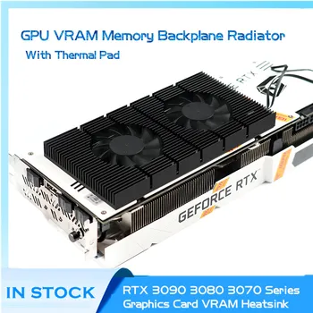 Radijator memorije Stražnjoj strani GPU Vodenog hlađenja RAČUNALA Za Grafičke kartice RTX 4090 serije 3090, Aluminijska Traka + Dual Fan Cooler PWM