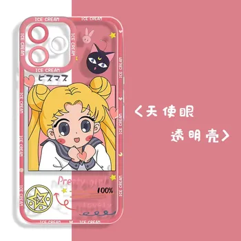 Sailor Moon Anđeoske Oči Dizajn torbice Za Telefon iPhone 13 12 11 Pro Max Mini XS XR MAX X Stražnji Poklopac