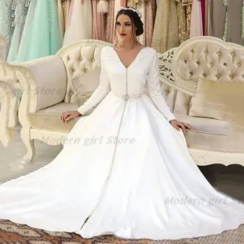 Satiny Kaftan J Večernja haljina S Dugim rukavima i Aplikacija Na Zakopčane Lslamic Dubai Саудовское Arabic Večernja haljina