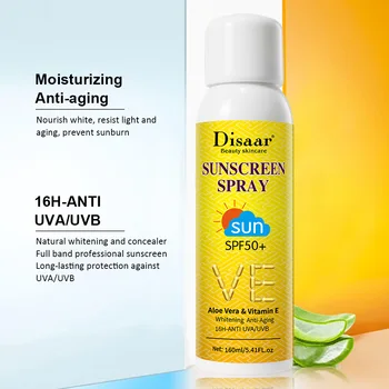 SPF 50 Disaar Vitamin E krema Za Sprej Vlaži Kožu Zaštita Od Uv zračenja je Sunčan 160 ml Krema Za sunčanje Za Tijelo I Lice Ljeto More Plaža