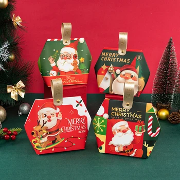 StoBag 24шт Sretan Božić Kraft-Papir za Poklon Kutija Vrećice Bombona i Čokolada Pakiranje Dijete Djeca Odmor Sretna Nova Godina je Večernji Suvenira