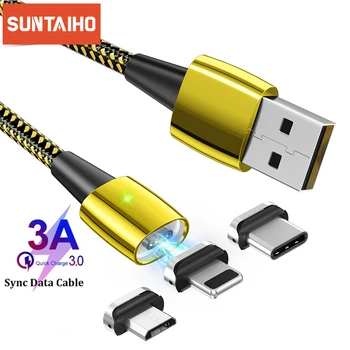 Suntaiho High-end Magnetski Kabel za prijenos Podataka 3A type c punjač Micro USB za Samsung tipo c Xiaomi Mi 10 za iPhone 13pro Brzo Punjenje