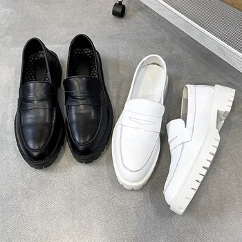 Talijanska branded design muške casual originalna kožne cipele na platformu; boja crna, bijela, crvena cipela bez zatvarač; prozračna лоферы; zapatos