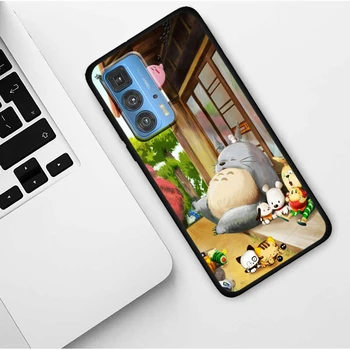 Tokyo Anime Totoro za Motorola Moto Edge G50 G60S E20 20 G10 E7i G40 X3 E6S E6i Pro Power 5G Crna Torbica za Telefon