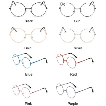 Trendi Naočale u Okvirima Berba Okrugli Ženski Metalni Optički Naočale s Prozirnim čisto Leće, Naočale za Botaničare, Kružni Spektakl