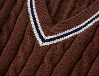 Trendi ženski Džemper, Pulover S V-izrez, Elegantan Dizajn, Patchwork, 2022, Proljetna Moda, Starinski Dres, Free Ženski Veste