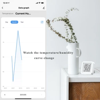 Tuya WIFI Senzor temperature i vlažnosti Pametna Kuća Daljinsko Upravljanje Putem aplikacija Smart Life Zaslona S Podrškom za Alexa, Google Assistant