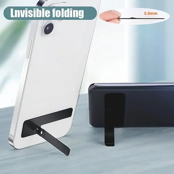Ultra-tanki Mini-Metalni Sklopivi Držač Mobilnog Telefona Stalak za iPhone Samsung Xiaomi Nevidljivi Prijenosni Nosač Postolja za Telefon
