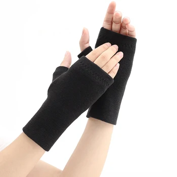 Unisex zimske tople rukavice s полупальцами, kašmir obložen, s velikom elastičnošću, za vožnje i jahanja, za rad s toplim zaslon osjetljiv na dodir