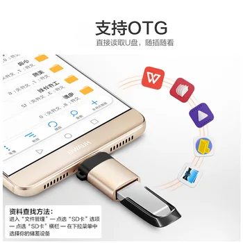 USB-C Type-C na Micro USB B 3,0 Kabel Za Punjenje Podataka Adapter je Pretvarač USB Type C Žensko za Samsung Xiaomi Huawei Honor